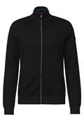 Feinstrickjacke mit Zipper black