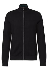 Feinstrickjacke mit Zipper black