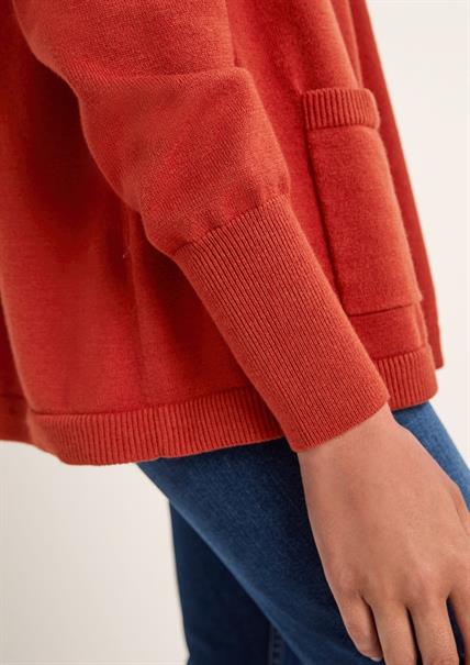 Feinstrickjacke orange