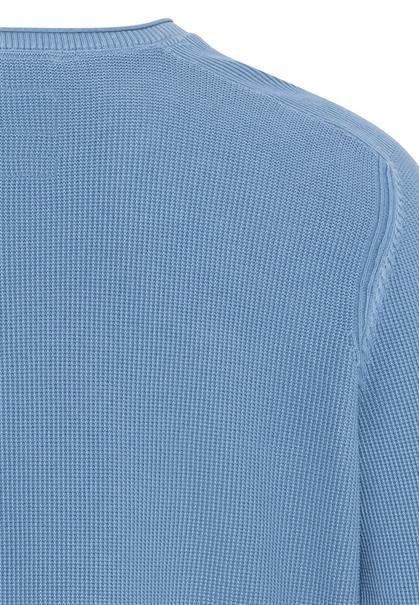 Feinstrickpullover aus organic Cotton elemental blue