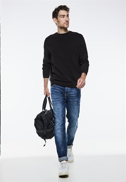 Feinstrickpullover black