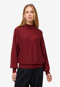 Feinstrickpullover mit Stehkragen cabernet