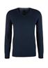 Feinstrickpullover mit V-Ausschnitt blau 5978