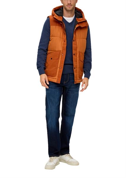 Feinstrickpullover mit V-Ausschnitt blau2