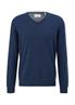 Feinstrickpullover mit V-Ausschnitt blau2