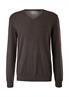 Feinstrickpullover mit V-Ausschnitt braun2