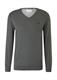 Feinstrickpullover mit V-Ausschnitt grau