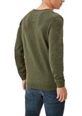 Feinstrickpullover mit V-Ausschnitt grün2