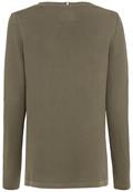 Feinstrickpullover mit V-Ausschnitt olive