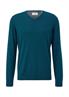 Feinstrickpullover mit V-Ausschnitt petrol