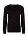 Feinstrickpullover mit V-Ausschnitt schwarz
