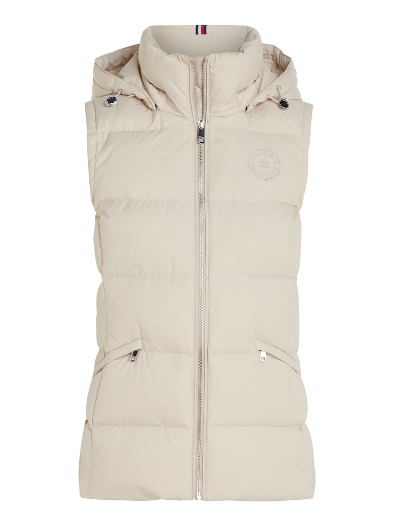 Tommy Hilfiger Damen Weste FEMININE MW RECYCLED DOWN VEST classic beige  bequem online kaufen bei