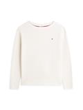 Fine Knit Boat Neck Jumper ivory petal