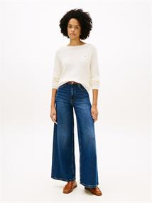 Fine Knit Boat Neck Jumper ivory petal