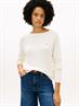 Fine Knit Boat Neck Jumper ivory petal