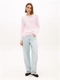 Fine Knit Boat Neck Jumper light pink