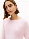 Fine Knit Boat Neck Jumper light pink
