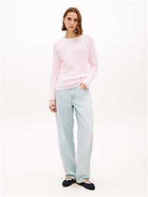 Fine Knit Boat Neck Jumper light pink