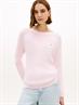Fine Knit Boat Neck Jumper light pink