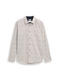 Fitted Hemd mit Muster white abstract design