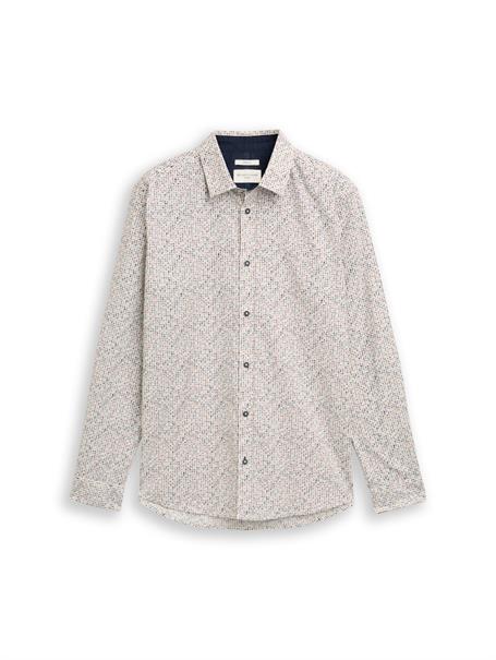 Fitted Hemd mit Muster white abstract design
