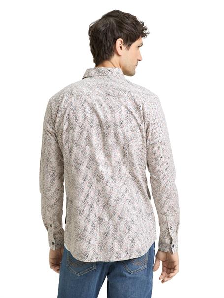 Fitted Hemd mit Muster white abstract design