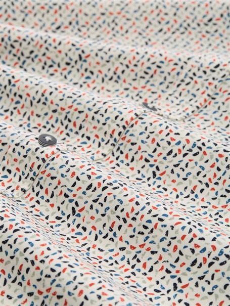 Fitted Hemd mit Muster white abstract design
