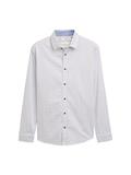 Fitted Hemd mit Muster white irregular design