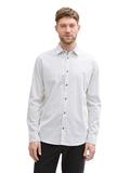 Fitted Hemd mit Muster white irregular design