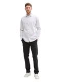 Fitted Hemd mit Muster white irregular design