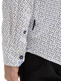 Fitted Hemd mit Muster white irregular design