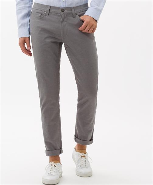 Five-Pocket-Hose in Two Tone-Optik grey