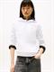 Flag Embroidery Brushed Fleece Hoody white