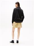 Flag Embroidery Brushed Fleece Sweatshirt black