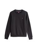 Flag Embroidery Brushed Fleece Sweatshirt black