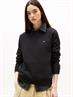 Flag Embroidery Brushed Fleece Sweatshirt black
