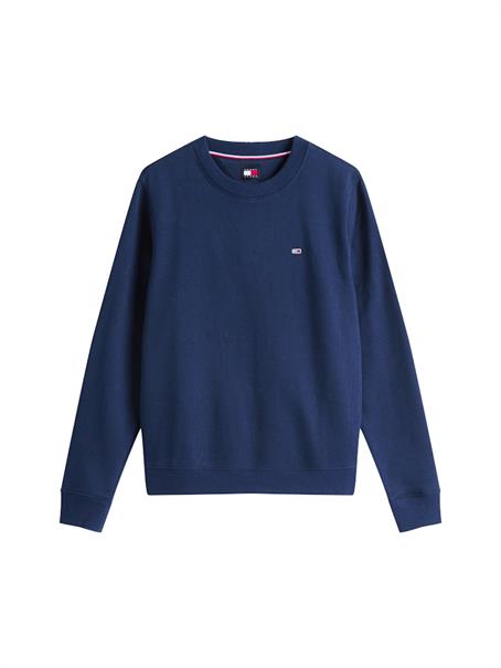 Flag Embroidery Brushed Fleece Sweatshirt dark night navy