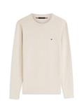 Flag Embroidery Crew Neck Jumper sandalwood heather