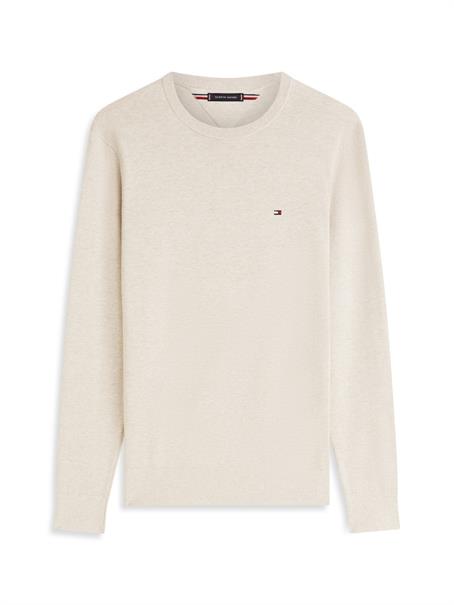 Flag Embroidery Crew Neck Jumper sandalwood heather