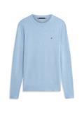 Flag Embroidery Crew Neck Jumper vessel blue heather