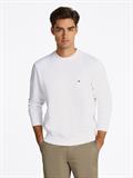 Flag Embroidery Crew Neck Sweatshirt white