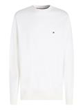 Flag Embroidery Crew Neck Sweatshirt white
