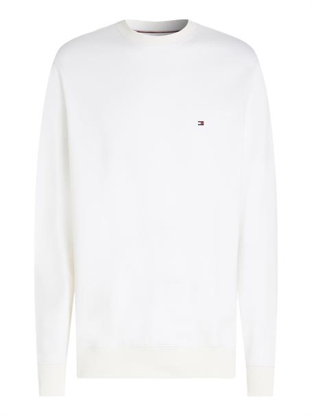 Flag Embroidery Crew Neck Sweatshirt white