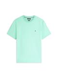 Flag Embroidery Crew Neck T-Shirt arctic aqua