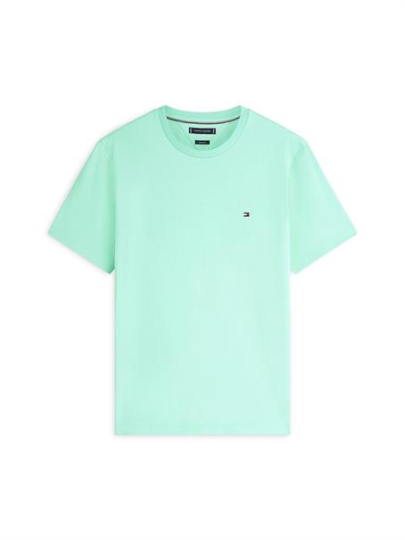 Flag Embroidery Crew Neck T-Shirt arctic aqua
