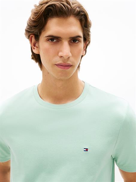 Flag Embroidery Crew Neck T-Shirt crushed mint