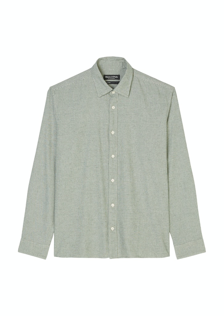 Marc O'Polo Herren Hemd 229732242476 Multi- Gray Silk - knopfleiste