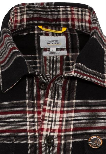 Flanell Overshirt im Karomuster anthra