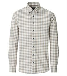 Flanellhemd Langarm beige