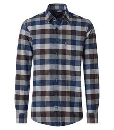 Flanellhemd Langarm blau